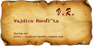 Vajdics Renáta névjegykártya