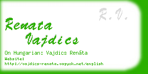 renata vajdics business card